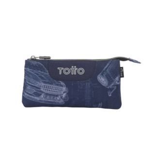 Estuche 3 compartimentos tablero blueprint totto ac52eco012-2426z-0jj