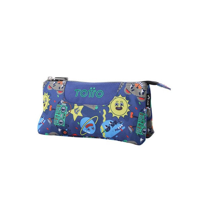 Estuche 3 compartimentos tablero tello totto ac52eco012-2416z-8jz