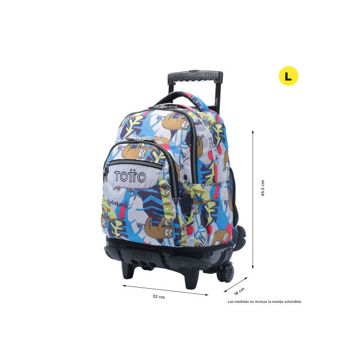 Mochila renglones lazel (32 x 45.5 x 18) - 26l totto ma03eco006-2416p-6yb