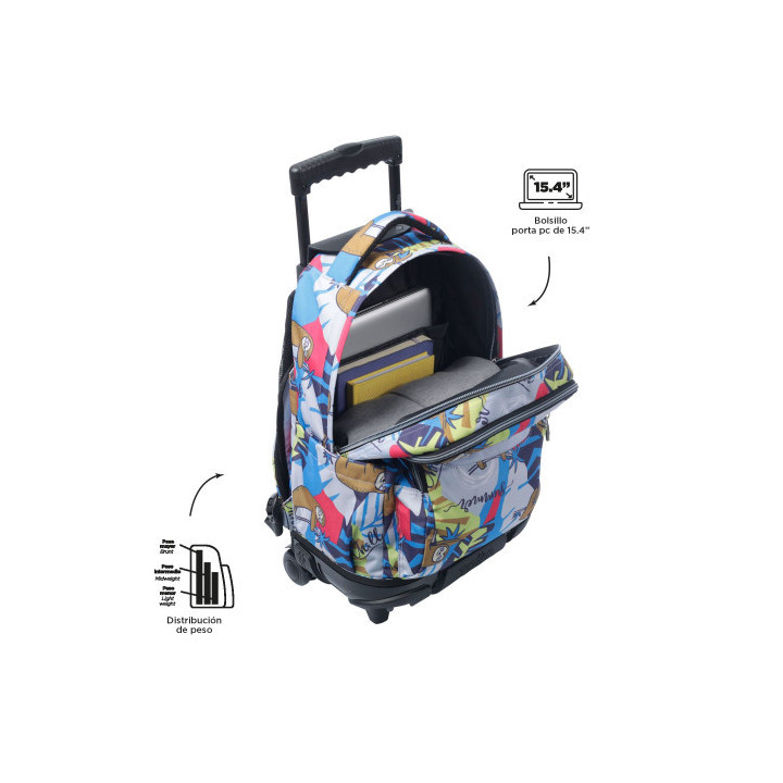 Mochila renglones lazel (32 x 45.5 x 18) - 26l totto ma03eco006-2416p-6yb