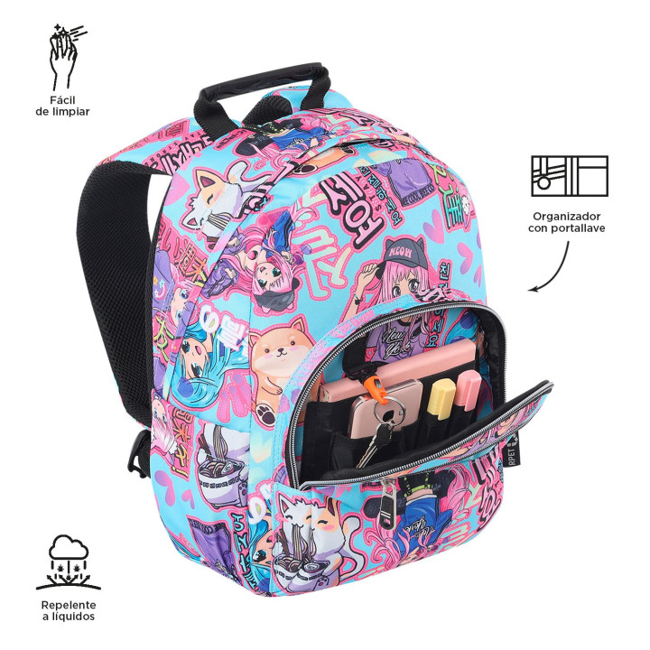 Mochila rayol happy flow (33 x 44 x 13,5) - 19,6l totto ma04eco002-2416n-2au