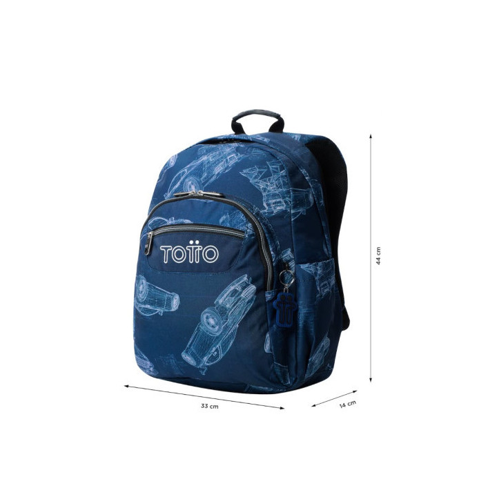 Mochila acuareles blueprint (33 x 44 x 14) - 20l totto ma04eco021-2426n-0jj