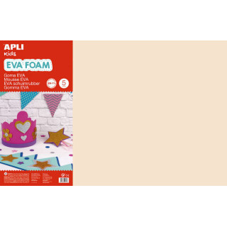 Apli Goma Eva Piel 600x400mm - 5 Hojas de Alta Calidad y Facil de Cortar