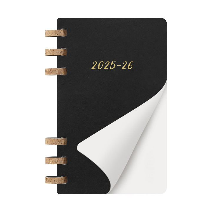 Agenda 12m 2026 espiral academica l (13 x 21 cm) negra tapa blanda moleskine dsspb12amwh3y26