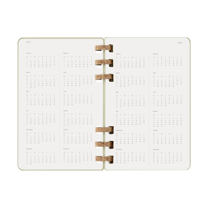 Agenda 12m 2026 espiral academica l (13 x 21 cm) kiwi tapa dura moleskine dhspk5212amwh3y26