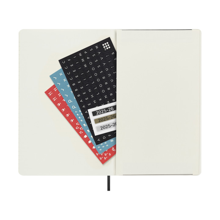 Agenda 18m 2025-2026 diaria l (13 x 21 cm) negra tapa blanda moleskine dsb18dc3y26