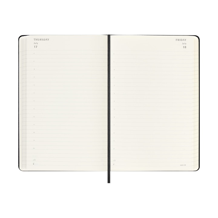 Agenda 18m 2025-2026 diaria l (13 x 21 cm) negra tapa dura moleskine dhb18dc3y26