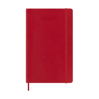 Agenda 18m 2025-2026 semanal l (13 x 21 cm) rojo tapa blanda moleskine dsf218wn3y26