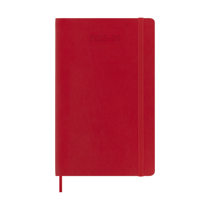 Agenda 18m 2025-2026 semanal l (13 x 21 cm) rojo tapa blanda moleskine dsf218wn3y26