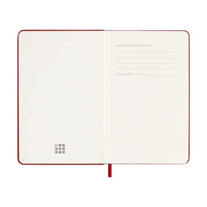 Agenda 18m 2025-2026 semanal p (9 x 14 cm) rojo tapa dura moleskine dhf218wn2y26