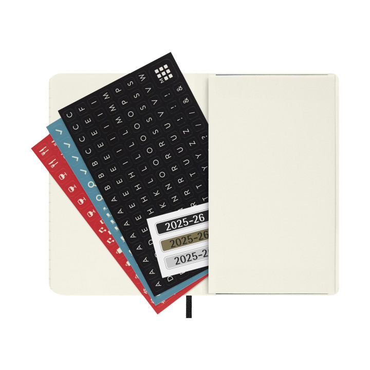Agenda 18m 2025-2026 semanal p (9 x 14 cm) negra tapa blanda moleskine dsb18wn2y26