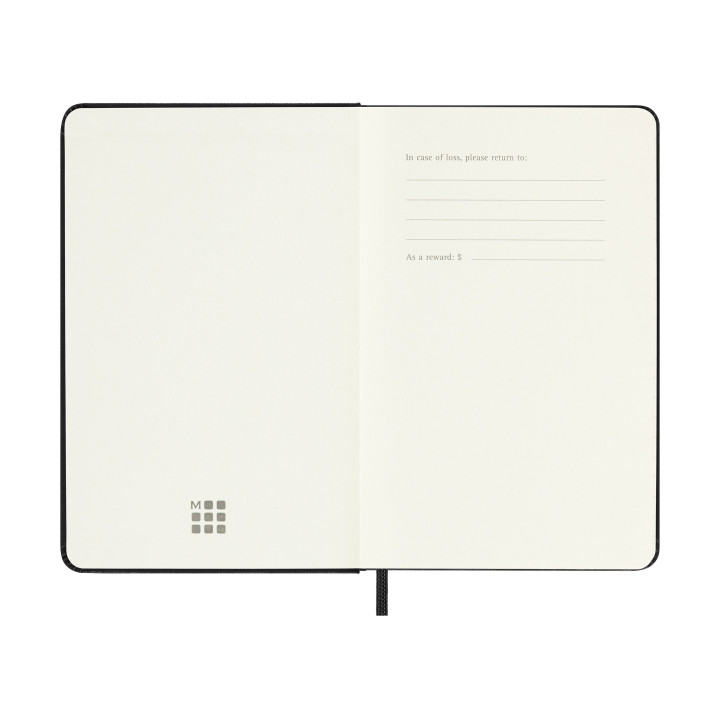 Agenda 18m 2025-2026 semanal p (9 x 14 cm) negra tapa dura moleskine dhb18wn2y26