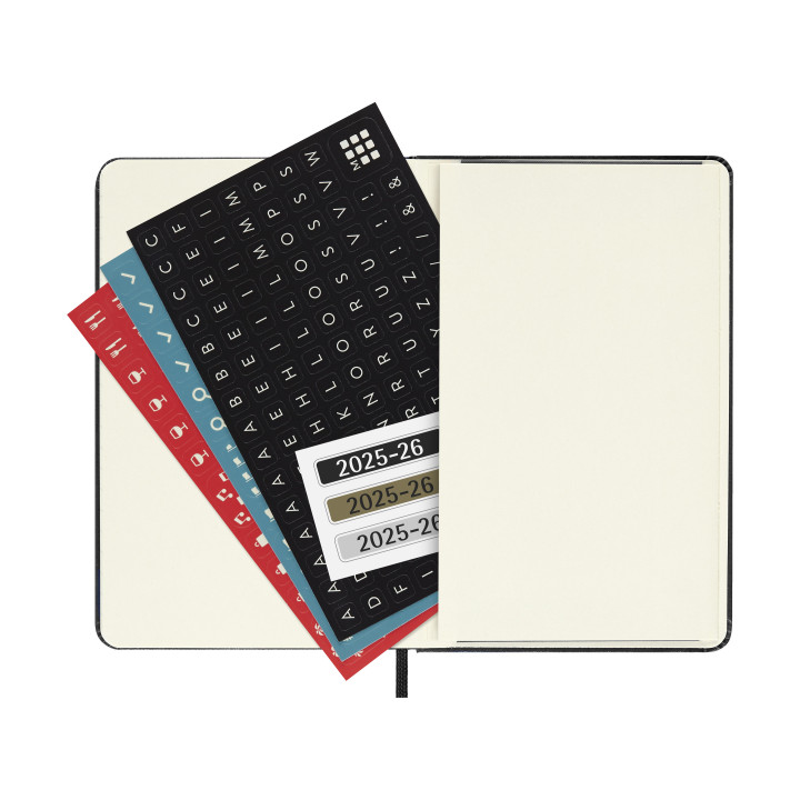 Agenda 18m 2025-2026 semanal p (9 x 14 cm) negra tapa dura moleskine dhb18wn2y26