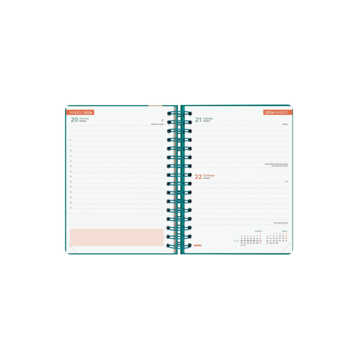 Agenda escolar 2025-2026 curso cosmo 4º 155x212  1dia pagina aqua+ finocam 537070426