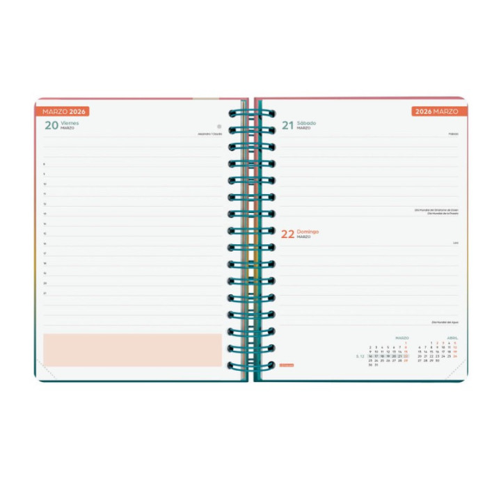 Agenda escolar 2025-2026 curso cosmo 4º 155x212  1dia pagina iris+ finocam 537070326