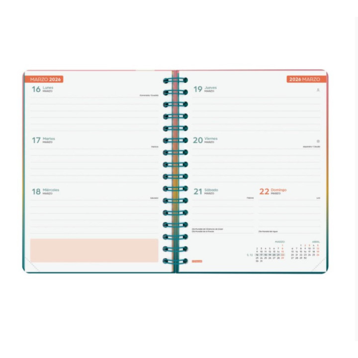 Agenda escolar 2025-2026 curso cosmo 4º 155x212  semana vista horizontal iris+ finocam 537050326
