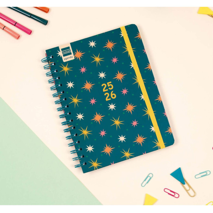 Agenda escolar 2025-2026 curso cosmo 4º 155x212 semana vista horizontal stars+ finocam 537050126