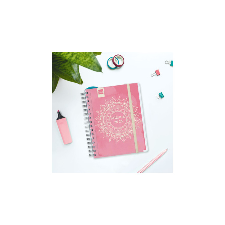 Agenda docente 2025-2026 magistral personalizable 4º 155x212 semana vista horizontal mandala+ finocam 533380126