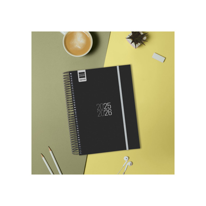 Agenda escolar 2025-2026 espir e10-155x212 1dia pagina negro+ finocam 633126026