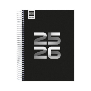 Agenda escolar 2025-2026 cool 4º 155x212 1dia pagina negro+ finocam 645060326