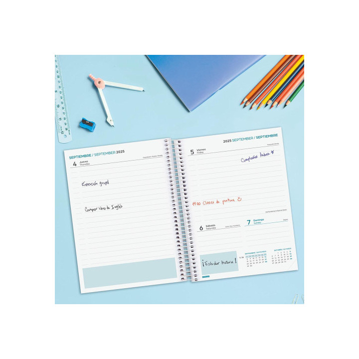 Agenda escolar 2025-2026 cool 4º 155x212 1dia pagina negro+ finocam 645060326