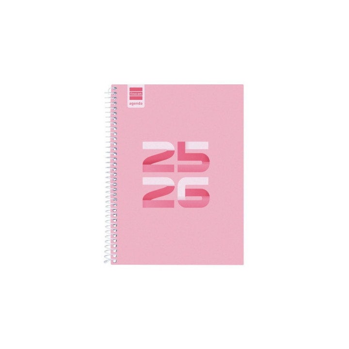 Agenda escolar 2025-2026 cool 4º 155x212 semana vista horizontal rosa+ finocam 645040426