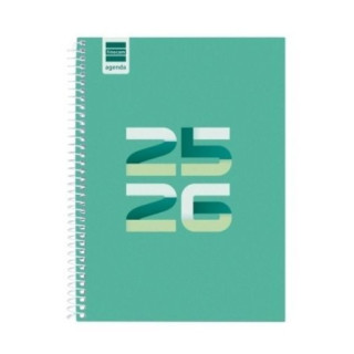 Agenda escolar 2025-2026 cool 4º 155x212 semana vista horizontal verde+ finocam 645040926
