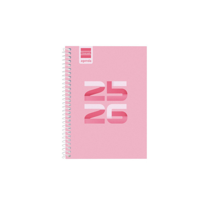 Agenda escolar 2025-2026 cool 8º 120x164 semana vista horizontal rosa+ finocam 645000426