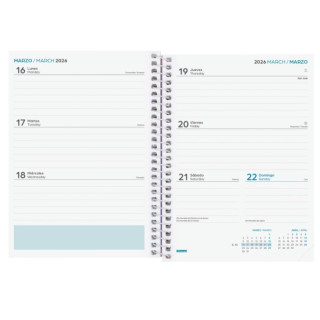 Agenda escolar 2025-2026 cool 8º 120x164 semana vista horizontal azul+ finocam 645000126