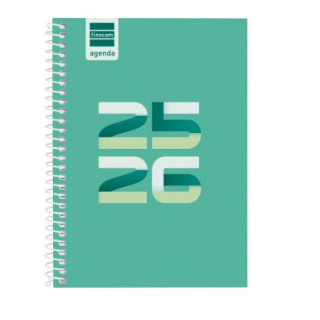 Agenda escolar 2025-2026 cool 8º 120x164 semana vista horizontal verde+ finocam 645000926