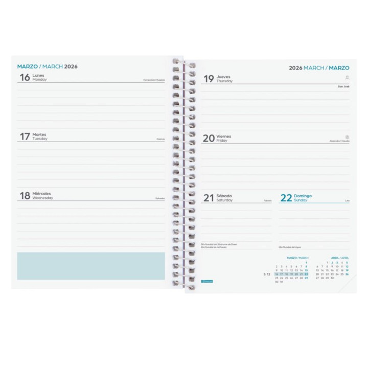Agenda escolar 2025-2026 cool 8º 120x164 semana vista horizontal verde+ finocam 645000926