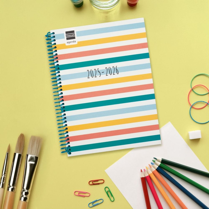 Agenda escolar 2025-2026 diva 4º 155x212 semana vista horizontal colors+ finocam 536140526