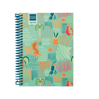 Agenda escolar 2025-2026 diva 8º 120x164 semana vista horizontal selva+ finocam 536100626