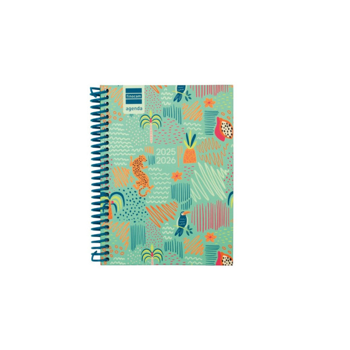 Agenda escolar 2025-2026 diva 8º 120x164 semana vista horizontal selva+ finocam 536100626