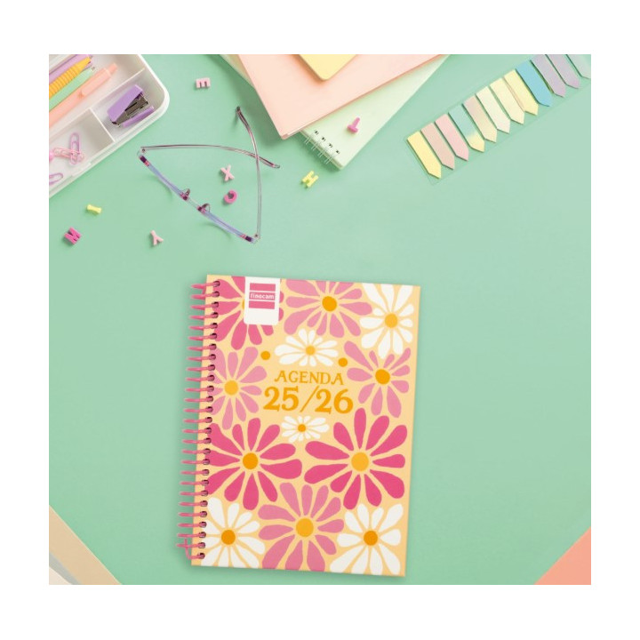 Agenda escolar 2025-2026 diva 8º 120x164 semana vista horizontal spring+ finocam 536100426