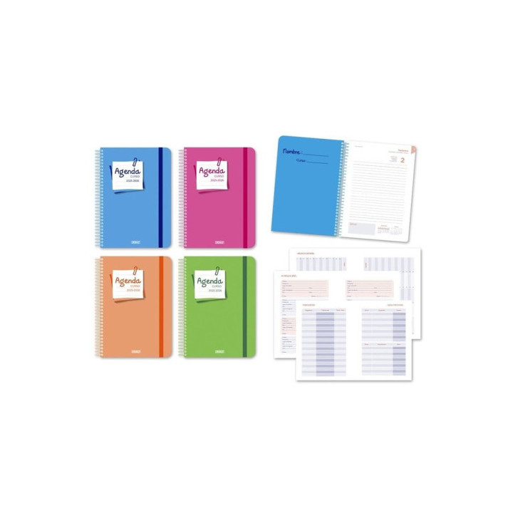 Agenda escolar 2025-2026  post -it 4º dia pagina tapa carton ingraf 333354
