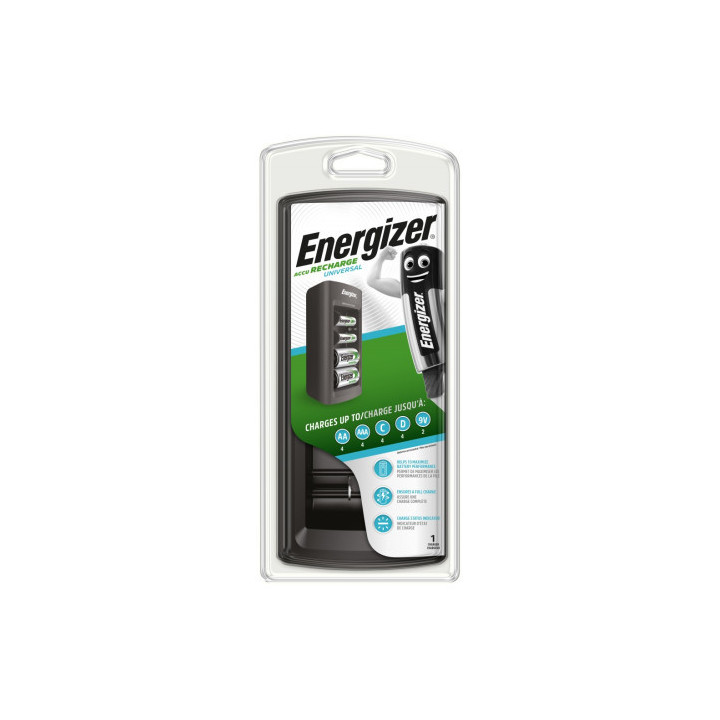 Cargador universal pilas recargables aa/aaa/c/d/9v energizer e301335801