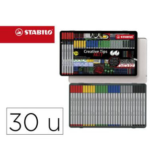 Estuche metal creative tips - arty line classic 30 uds.1 ud. c/punta 48