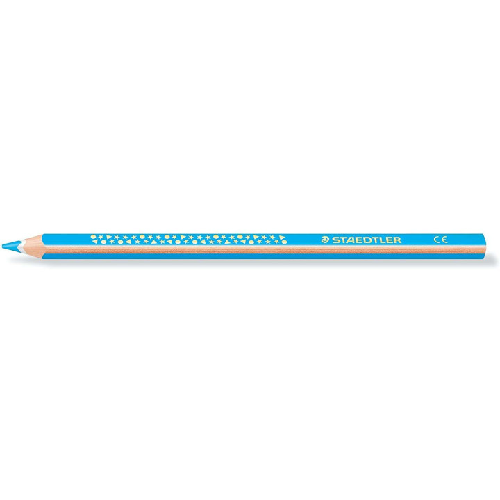 Staedtler Jumbo Noris 128 Lapiz Triangular de Color - Mina de 4mm - Resistencia a la Rotura - Diseño Ergonomico - Color Azul C