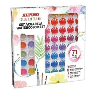 Set watercolor color experience 71 pzas alpino aq001040