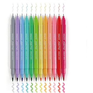 Estuche 12 rotuladores pastel lettering kit alpino ar001093