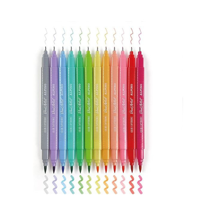 Estuche 12 rotuladores pastel lettering kit alpino ar001093