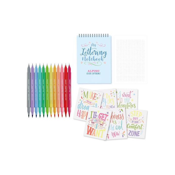 Estuche 12 rotuladores pastel lettering kit alpino ar001093