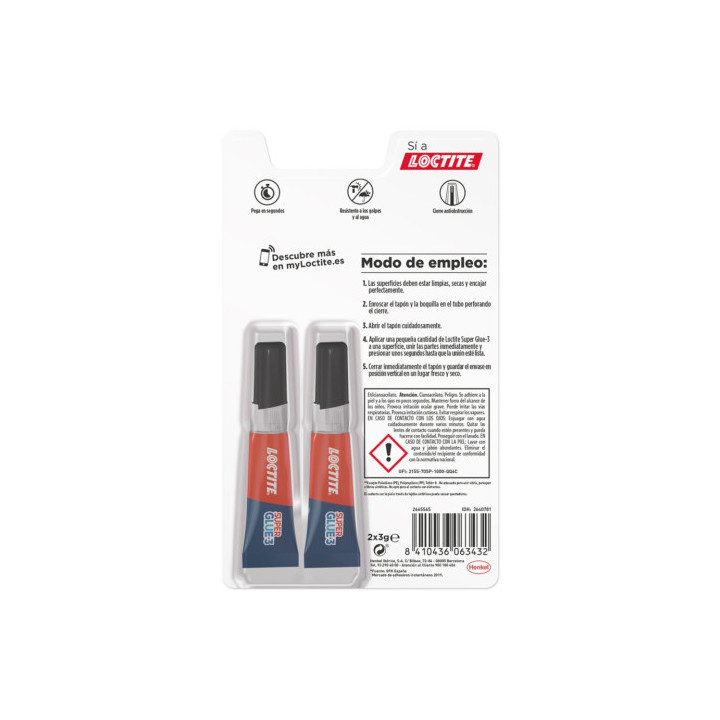 Loctite superglue-3 original duo 2x3 bl 3gr+3gr loctite 2640781