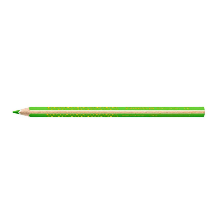Staedtler Jumbo Noris 128 Lapiz Triangular de Color - Mina de 4mm - Resistencia a la Rotura - Diseño Ergonomico - Color Verde