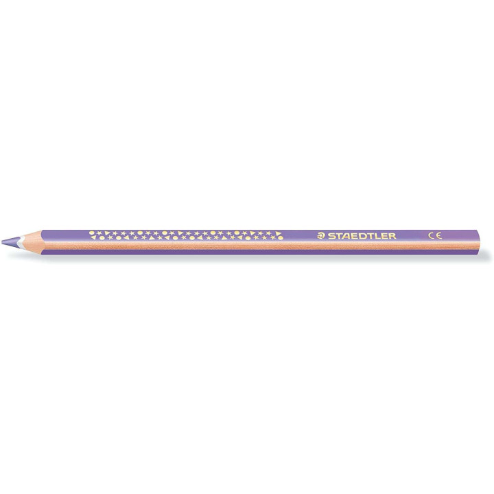 Staedtler Jumbo Noris 128 Lapiz Triangular de Color - Mina de 4mm - Resistencia a la Rotura - Diseño Ergonomico - Color Violet