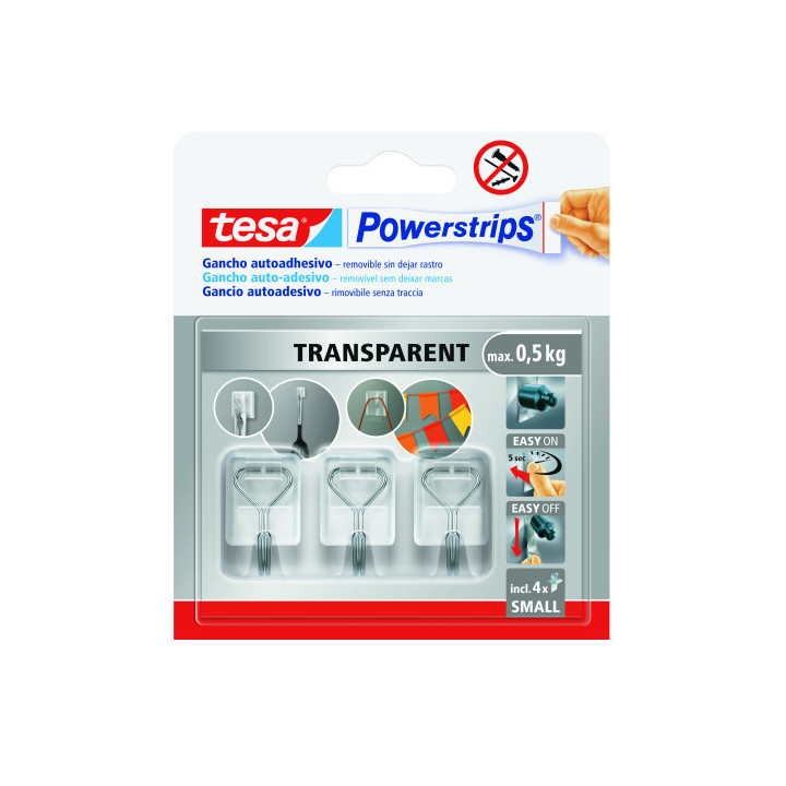 Blister 3 ganchos adhesivos alambre powerstrips 0