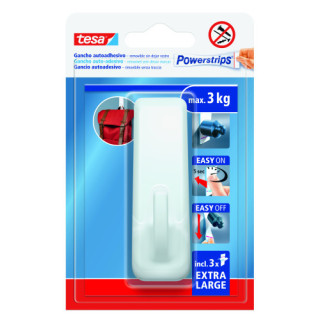 Blister gancho adhesivo xl rectangular powerstrips 3kg blanco tesa 59029-00001-00