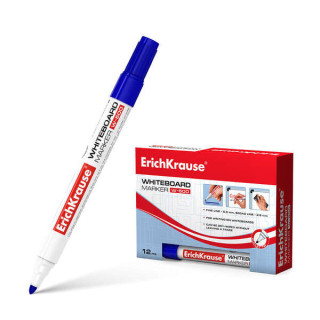 Erichkrause W-500 Rotulador para Pizarra Blanca - Punta en Forma de Bala - Trazo de 0.8 a 2.5mm - Tinta a Base de Alcohol - Col