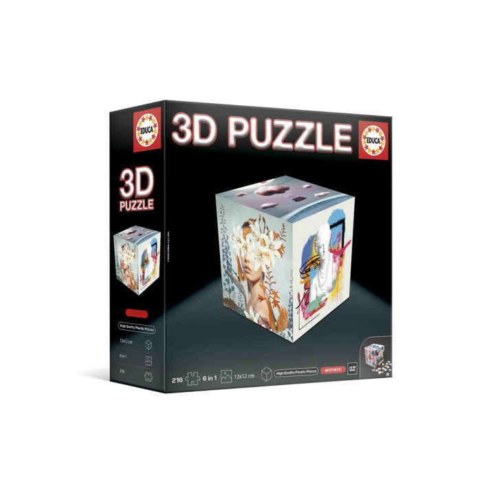 Puzzle cubo 3d animales educa borras 20125